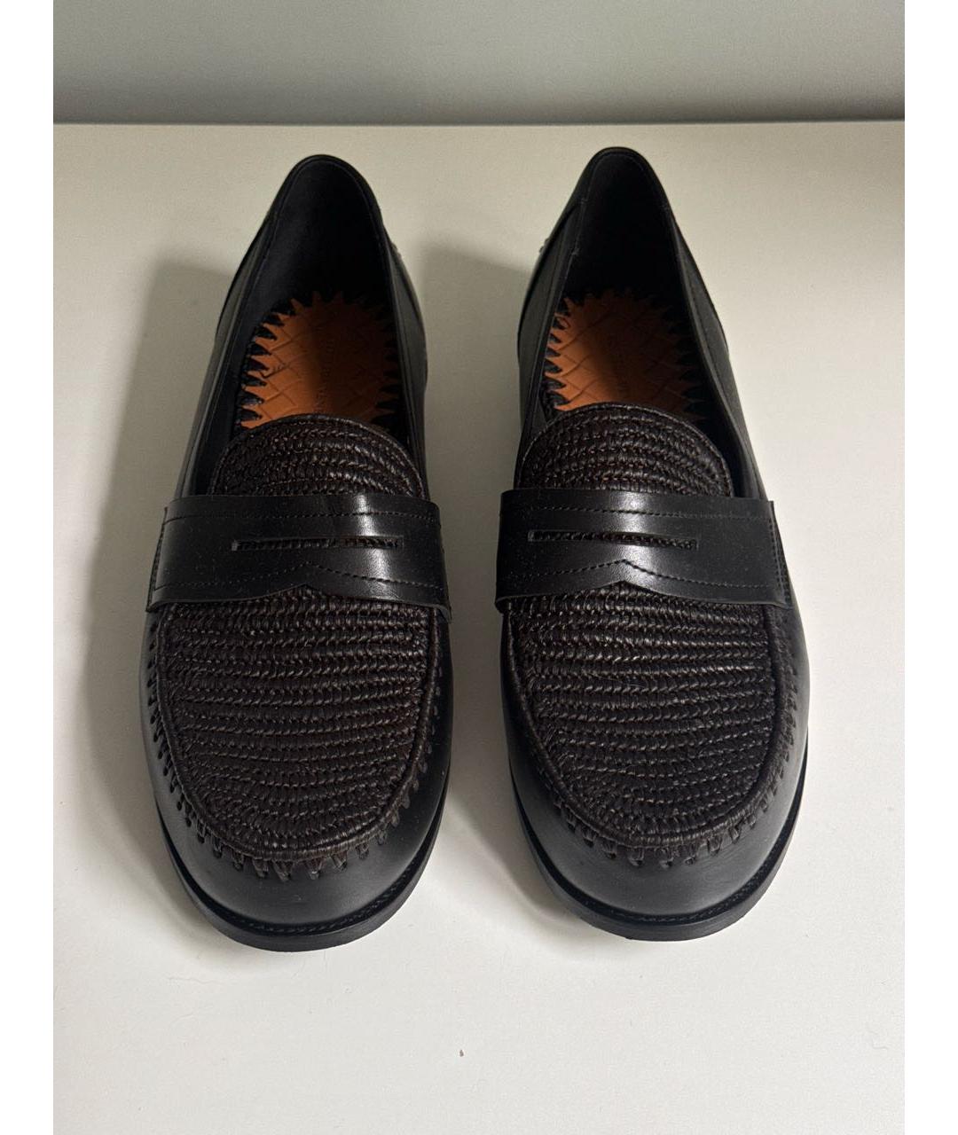 BOTTEGA VENETA Черные кожаные лоферы, фото 2