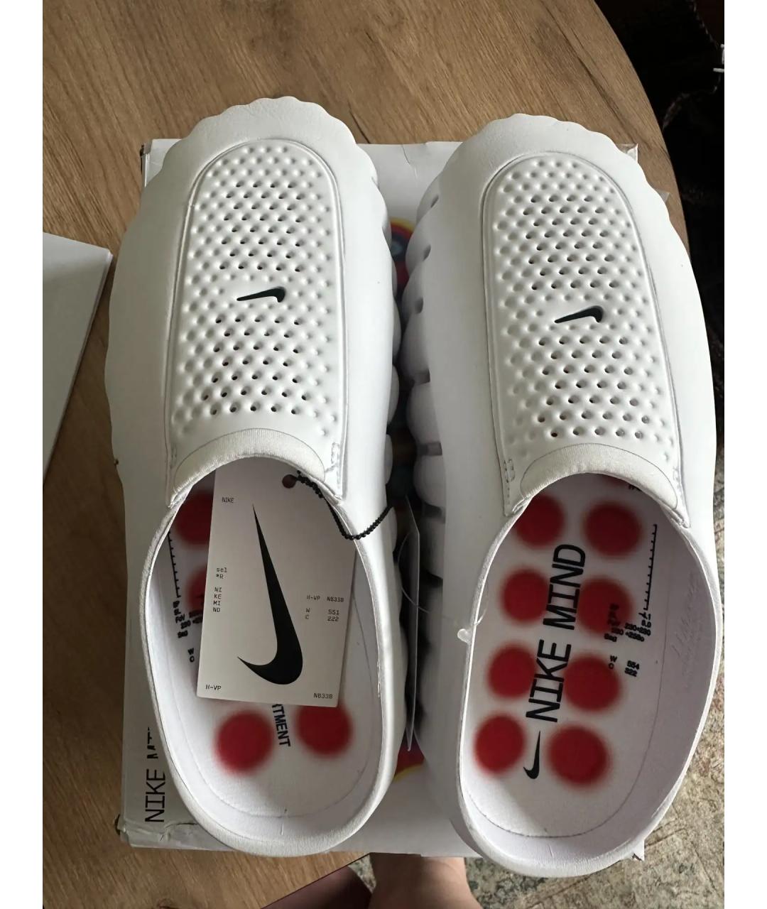 NIKE Белые резиновые сандалии, фото 3