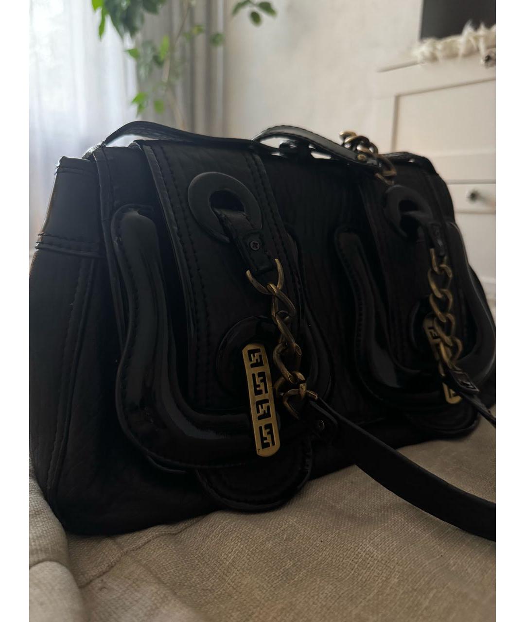 FENDI Черная кожаная сумка с короткими ручками, фото 3
