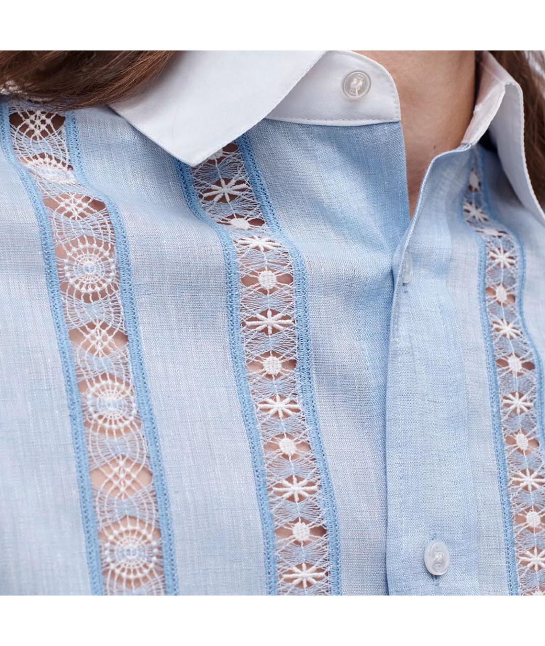 CHRISTIAN DIOR Голубая блузы, фото 3