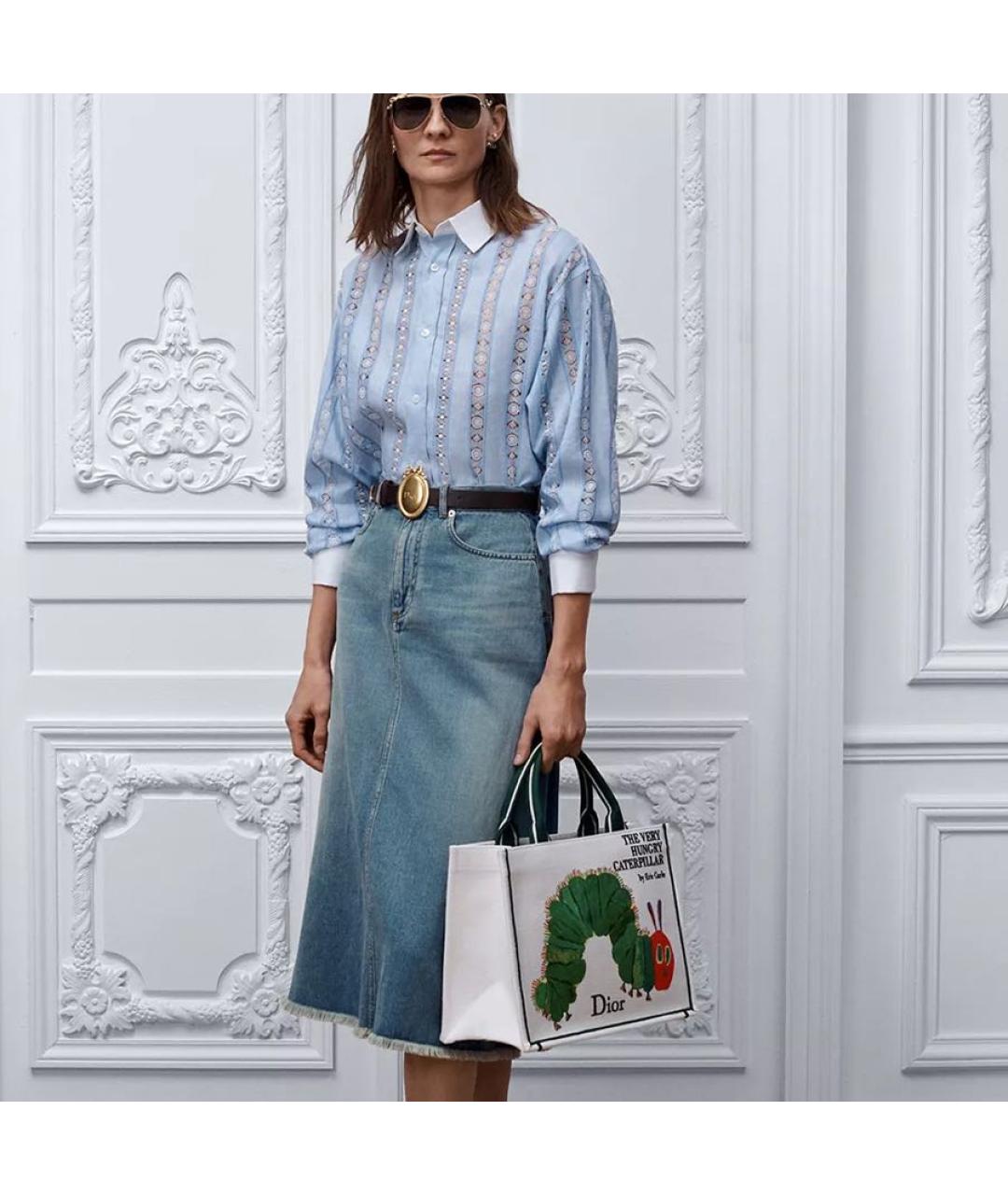 CHRISTIAN DIOR Голубая блузы, фото 2