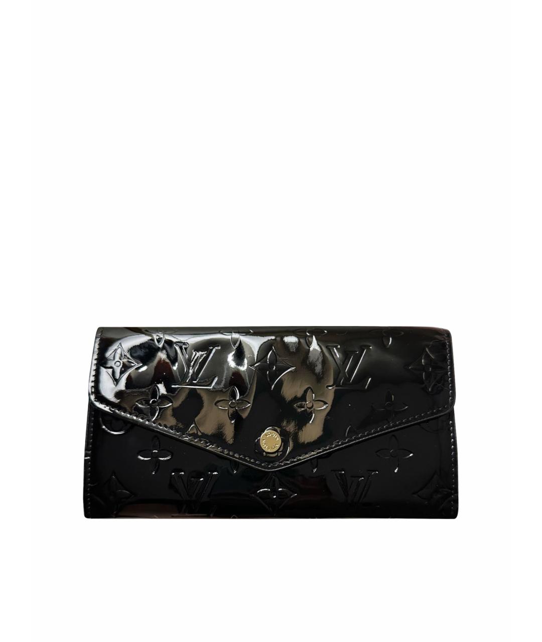 LOUIS VUITTON Черный кошелек из лакированной кожи, фото 1