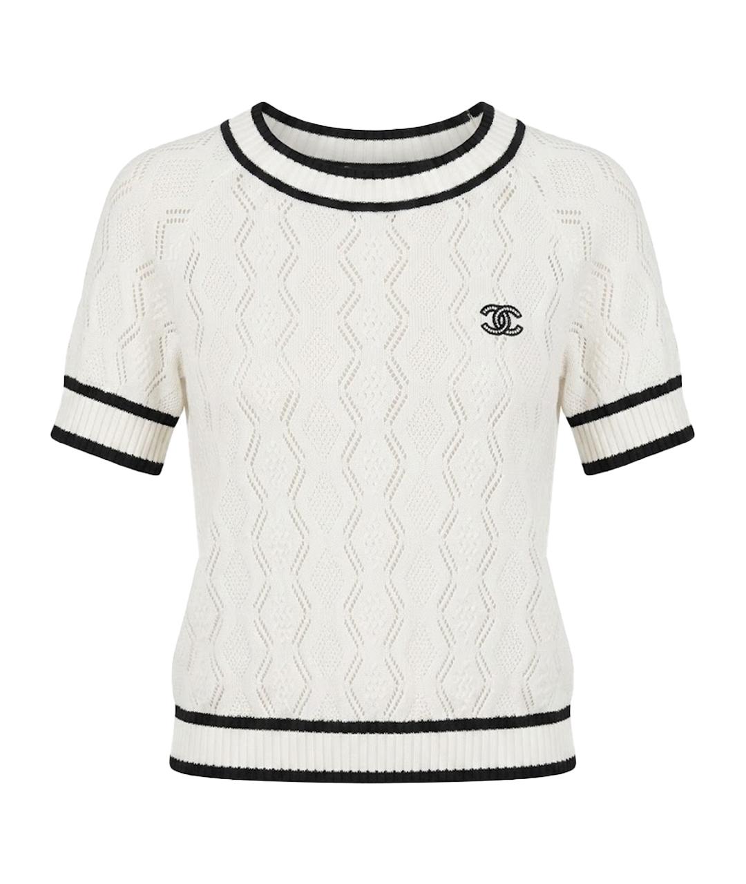 CHANEL Белая хлопковая футболка, фото 1