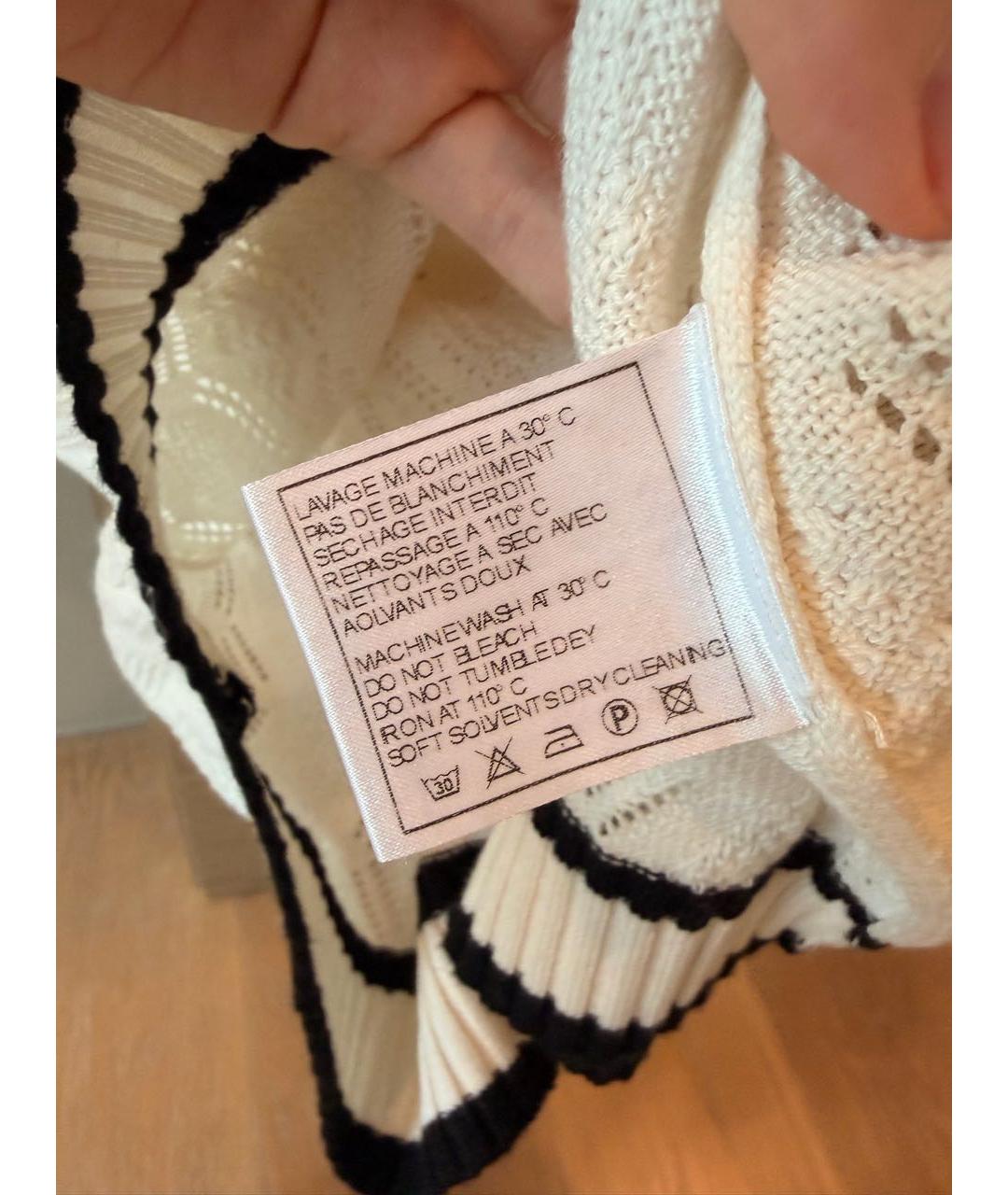 CHANEL Белая хлопковая футболка, фото 2