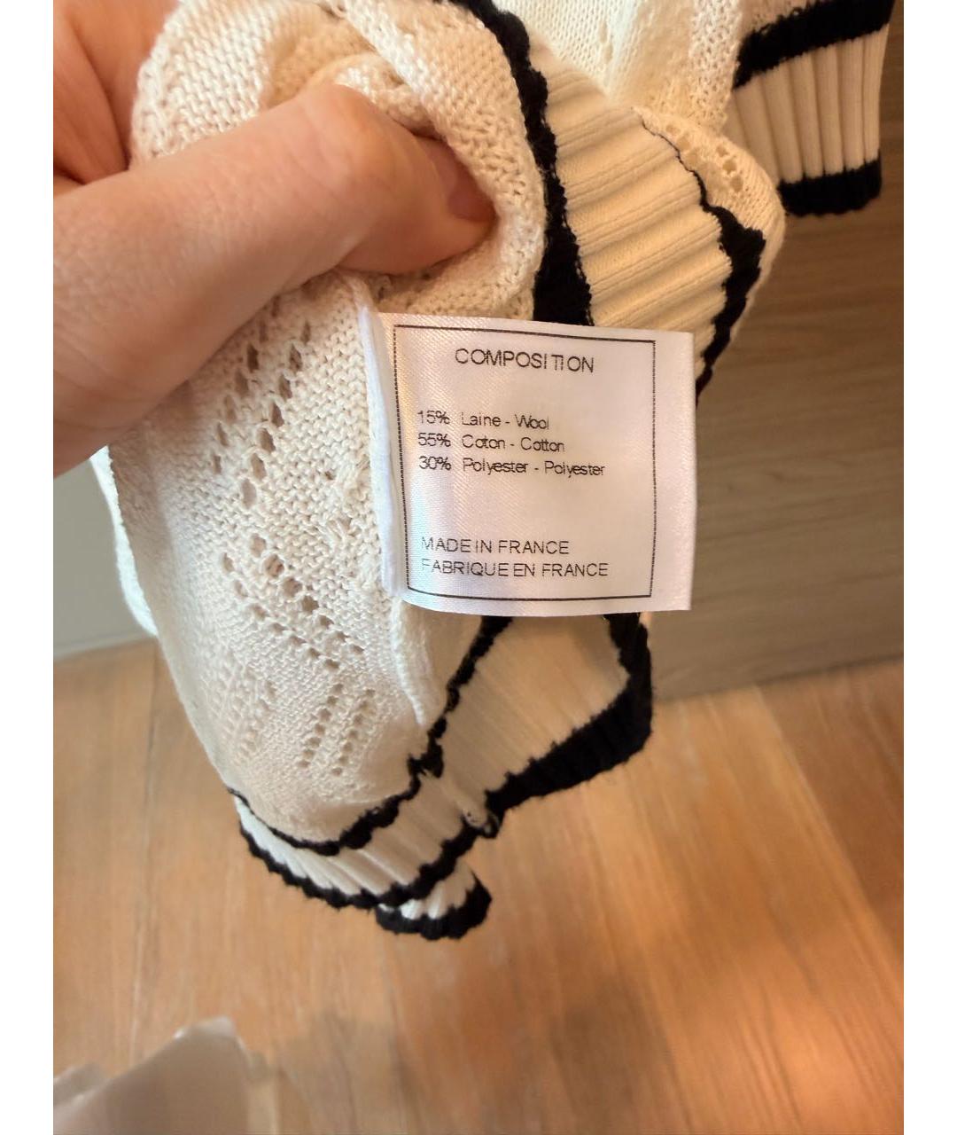 CHANEL Белая хлопковая футболка, фото 3