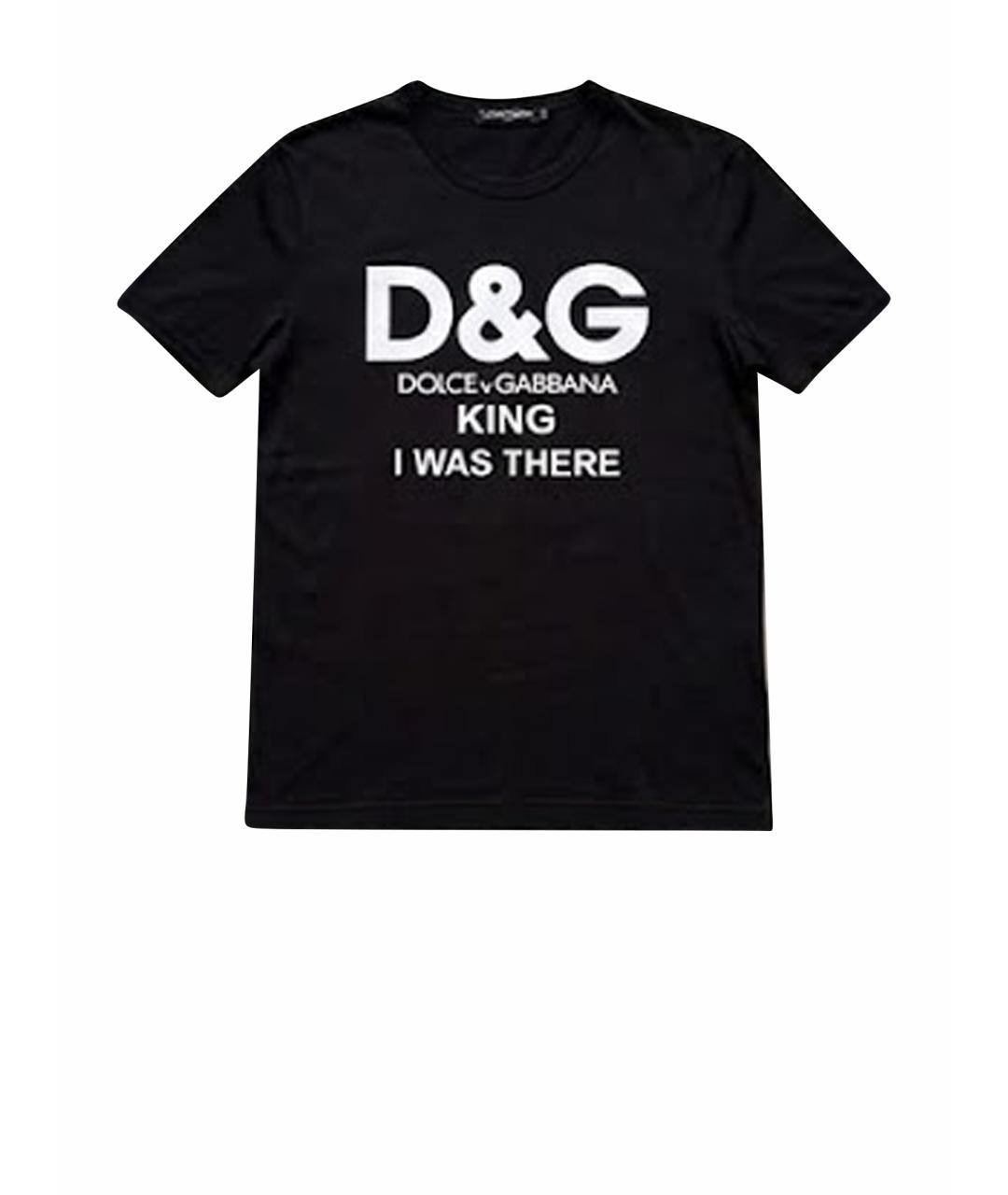 DOLCE&GABBANA Черная хлопковая футболка, фото 1