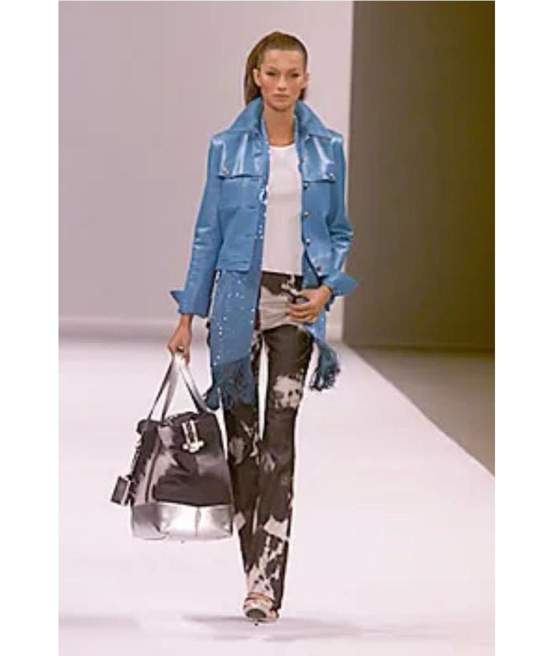 CELINE Бирюзовая кожаная куртка, фото 8