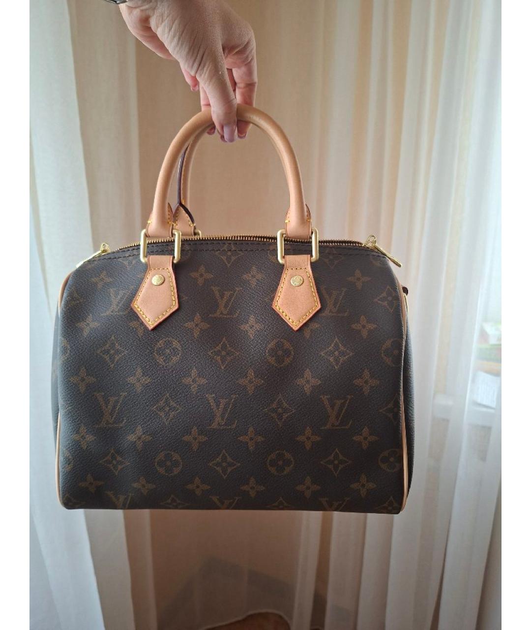LOUIS VUITTON Коричневая сумка с короткими ручками, фото 5