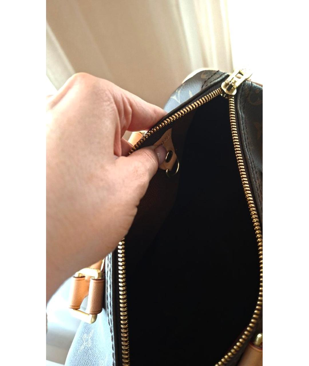 LOUIS VUITTON Коричневая сумка с короткими ручками, фото 4