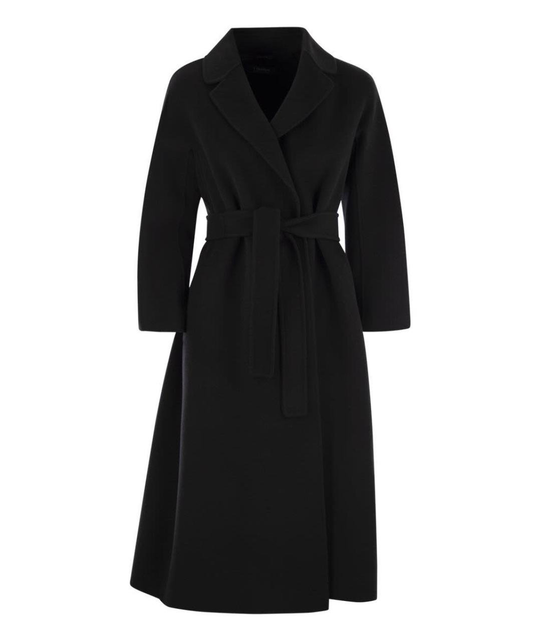 'S MAX MARA Черное шерстяное пальто, фото 1