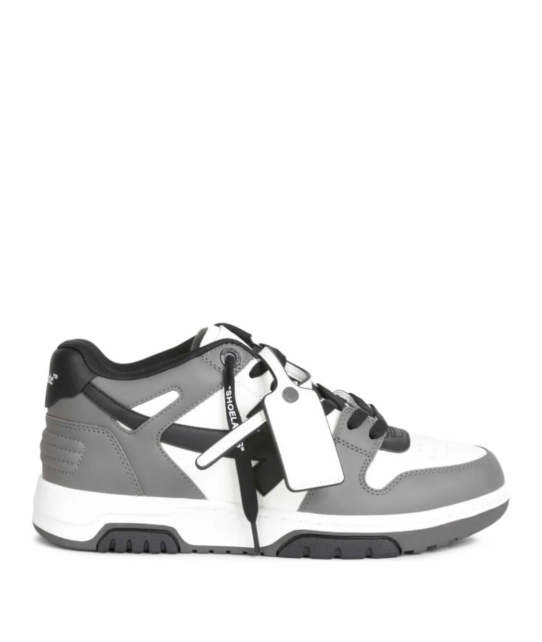 OFF-WHITE Серые синтетические низкие кроссовки / кеды, фото 1