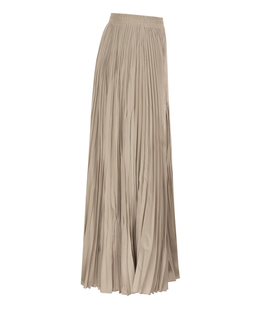 WEEKEND MAX MARA Бежевая полиэстеровая юбка макси, фото 3