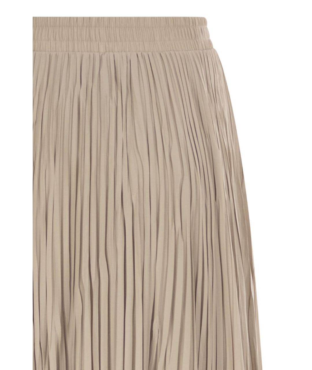 WEEKEND MAX MARA Бежевая полиэстеровая юбка макси, фото 4