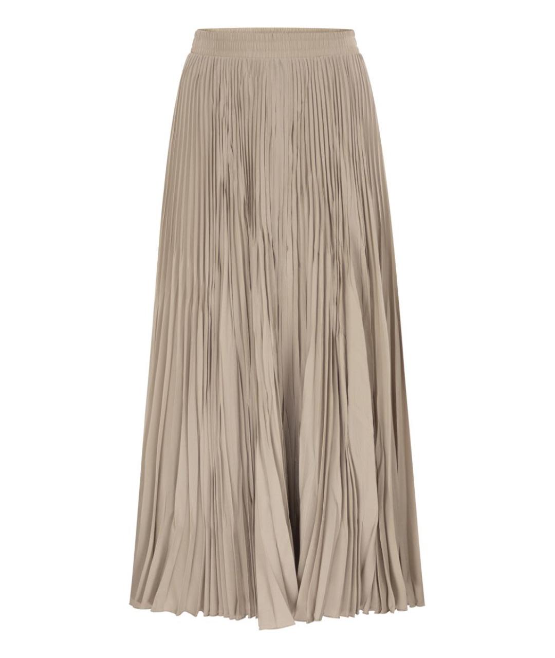 WEEKEND MAX MARA Бежевая полиэстеровая юбка макси, фото 1