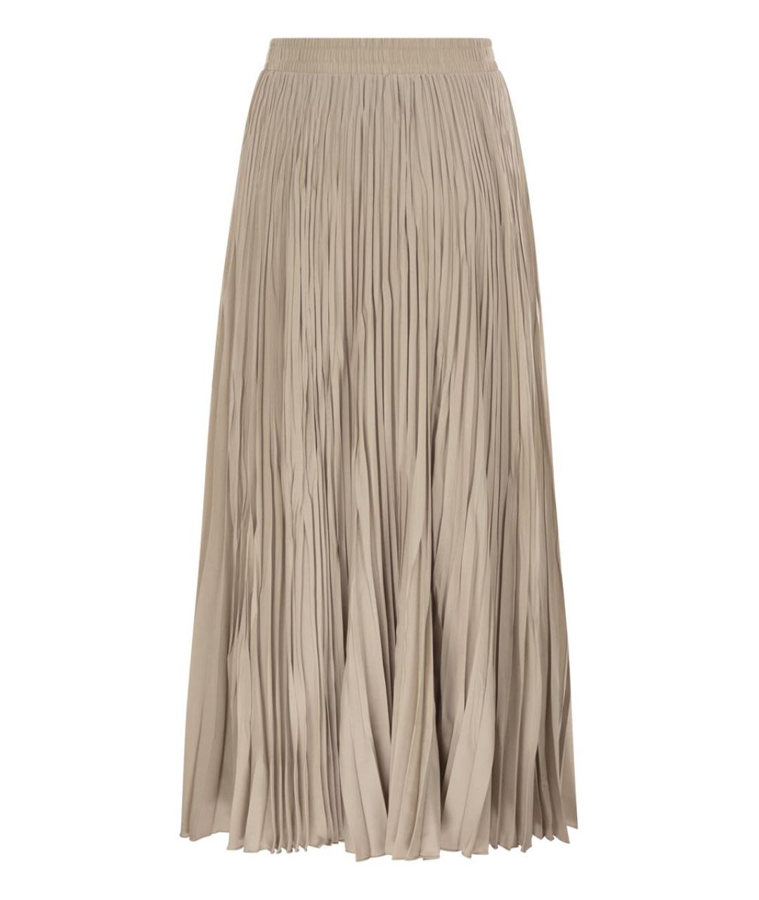WEEKEND MAX MARA Бежевая полиэстеровая юбка макси, фото 2