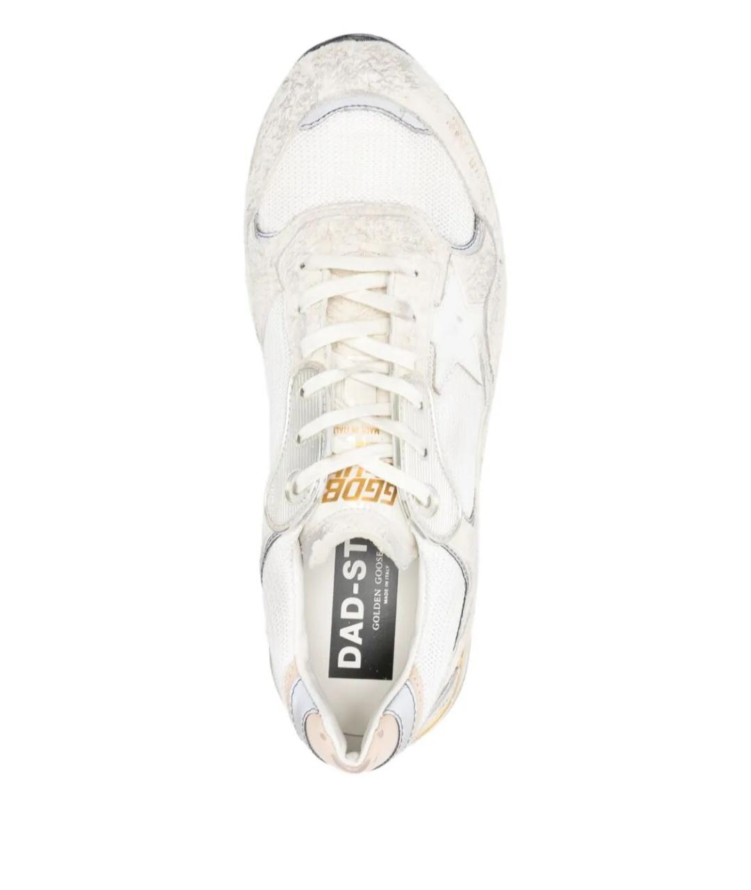 GOLDEN GOOSE Белые кожаные низкие кроссовки / кеды, фото 2