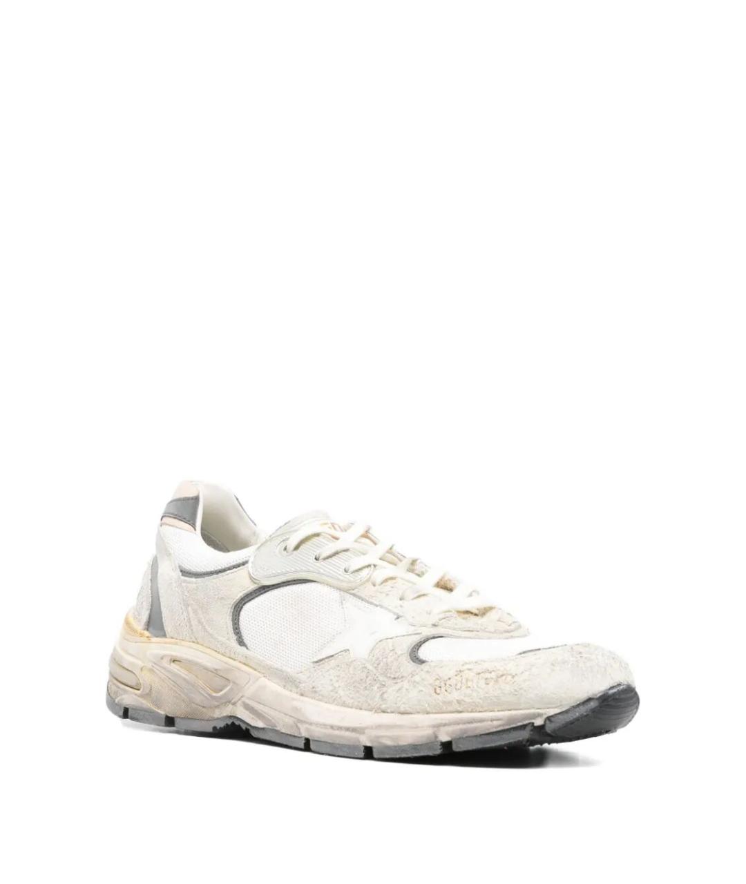 GOLDEN GOOSE Белые кожаные низкие кроссовки / кеды, фото 3