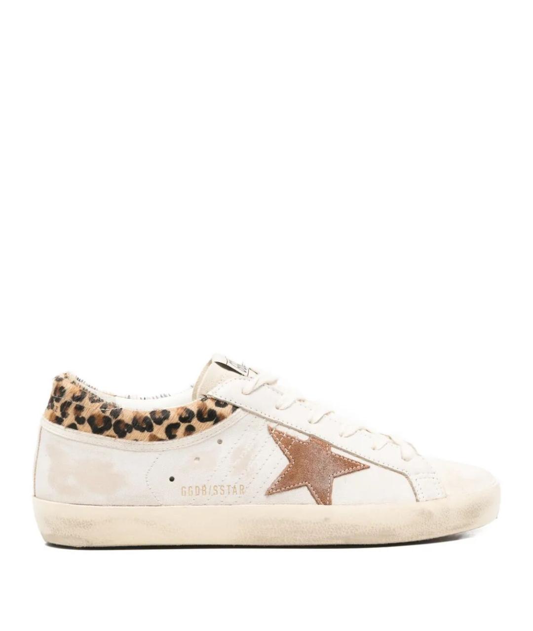 GOLDEN GOOSE Белые кожаные кроссовки, фото 1