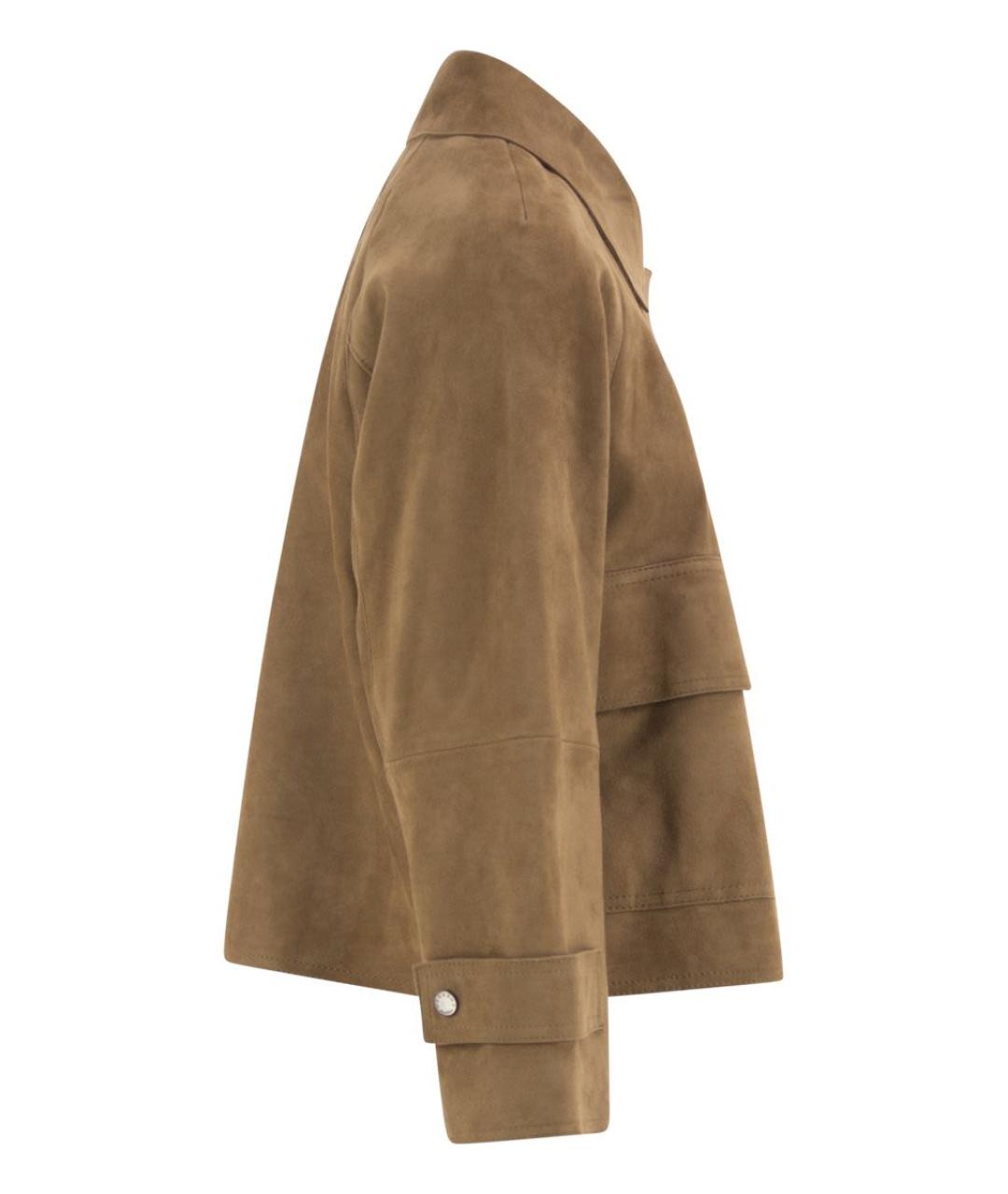 WEEKEND MAX MARA Коричневая замшевая куртка, фото 3
