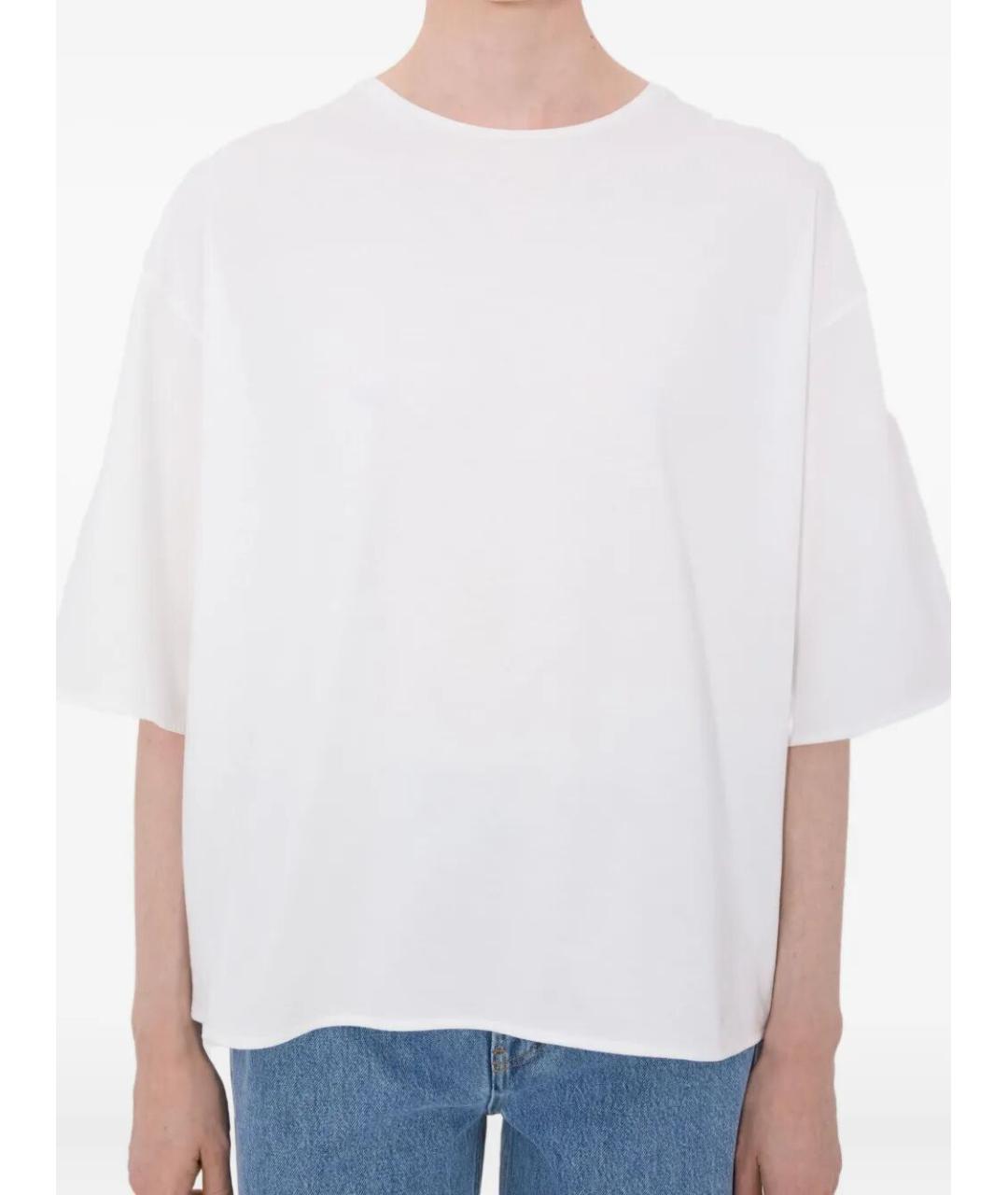 LOULOU DE SAISON Белая хлопковая футболка, фото 3