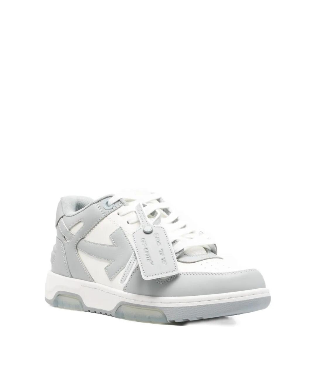 OFF-WHITE Белые синтетические низкие кроссовки / кеды, фото 2