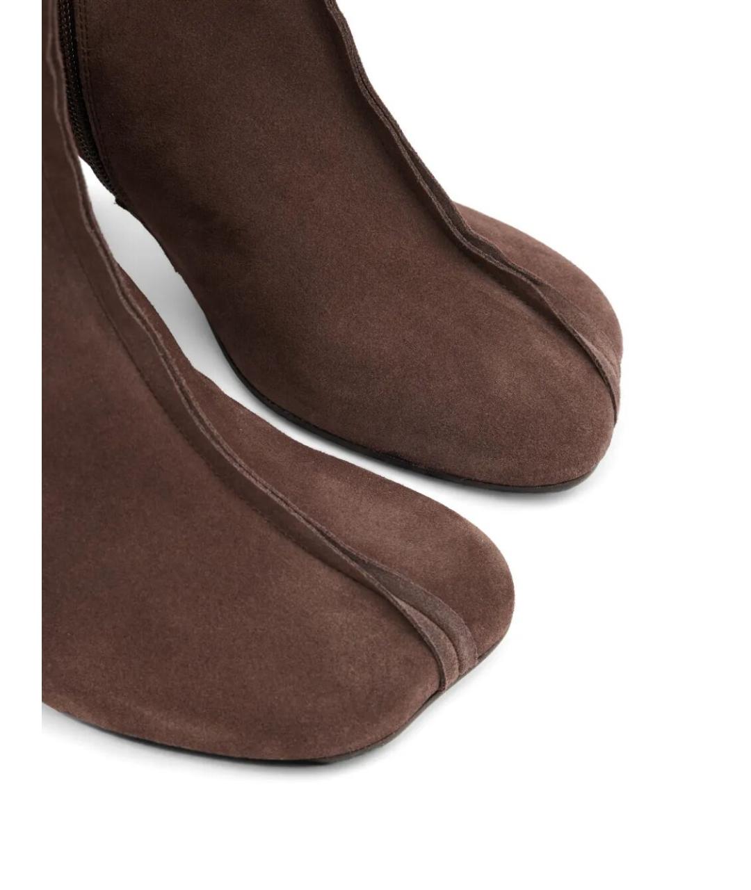 MM6 MAISON MARGIELA Коричневые замшевые ботильоны, фото 3