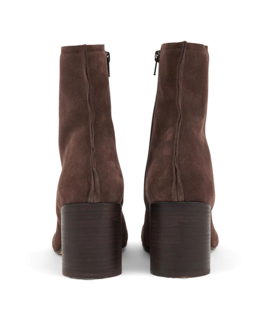 MM6 MAISON MARGIELA Коричневые замшевые ботильоны, фото 4