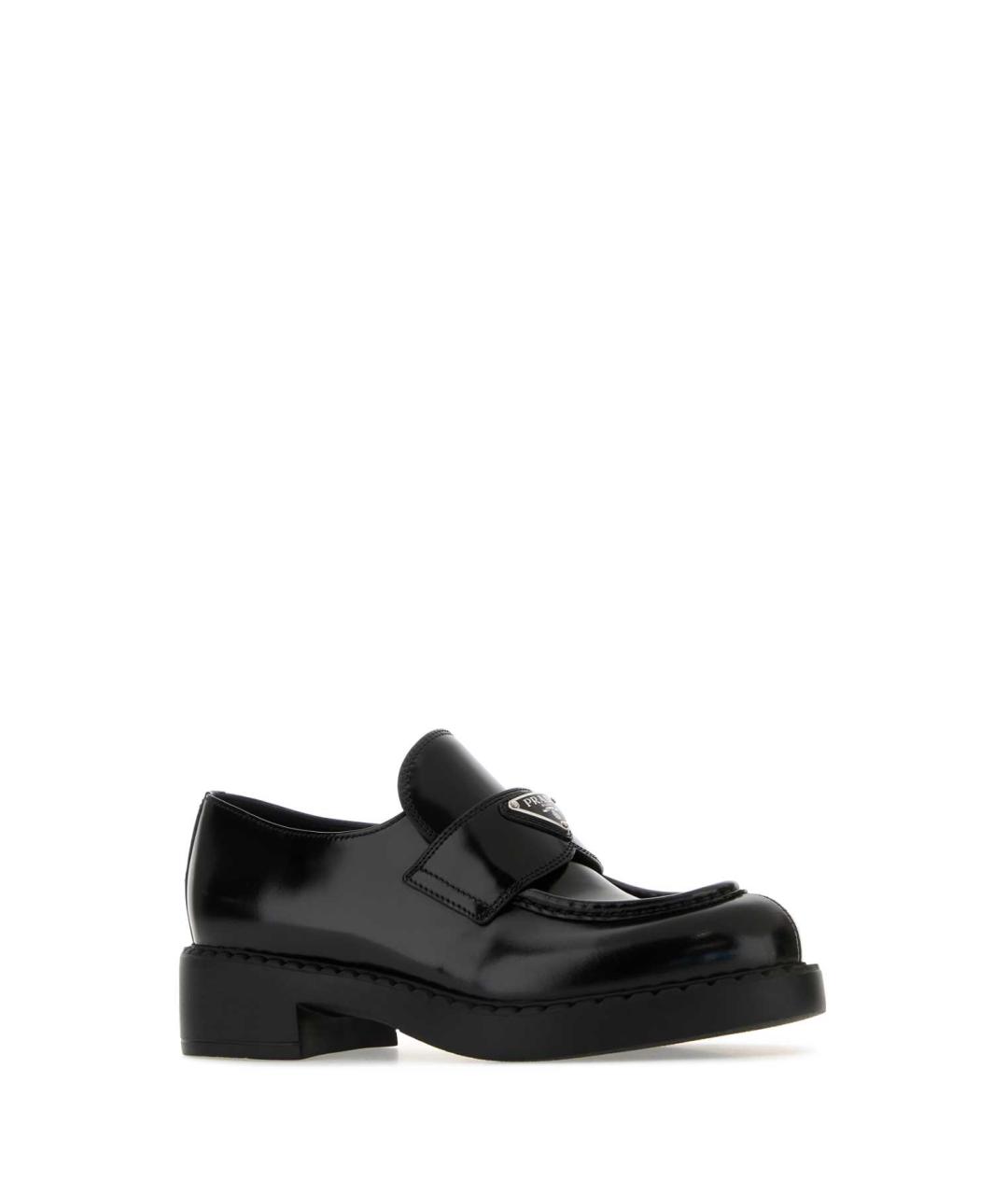 PRADA Черные кожаные лоферы, фото 2