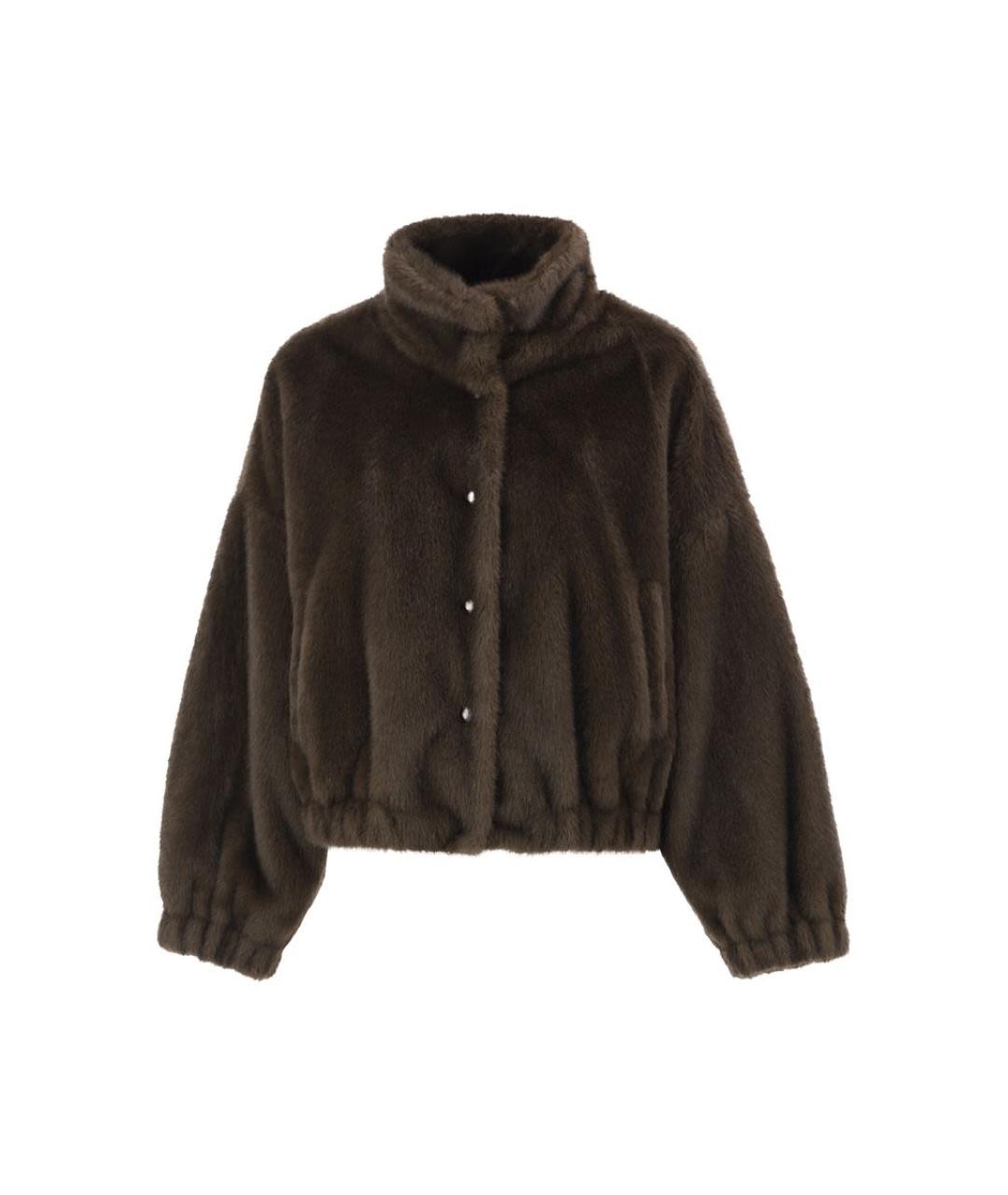 WEEKEND MAX MARA Коричневая полиэстеровая куртка, фото 1