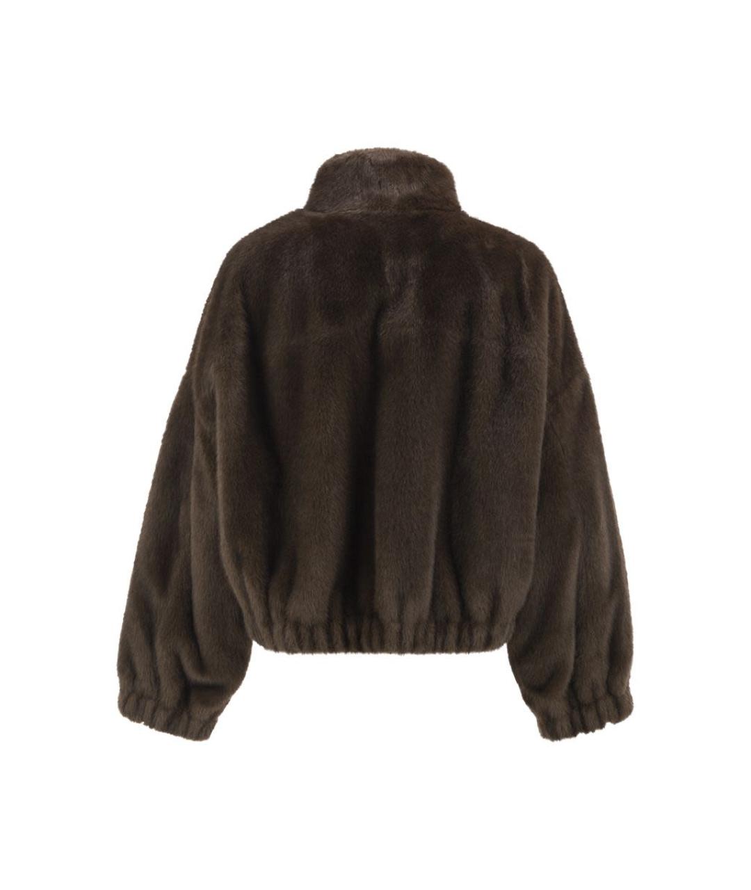 WEEKEND MAX MARA Коричневая полиэстеровая куртка, фото 2