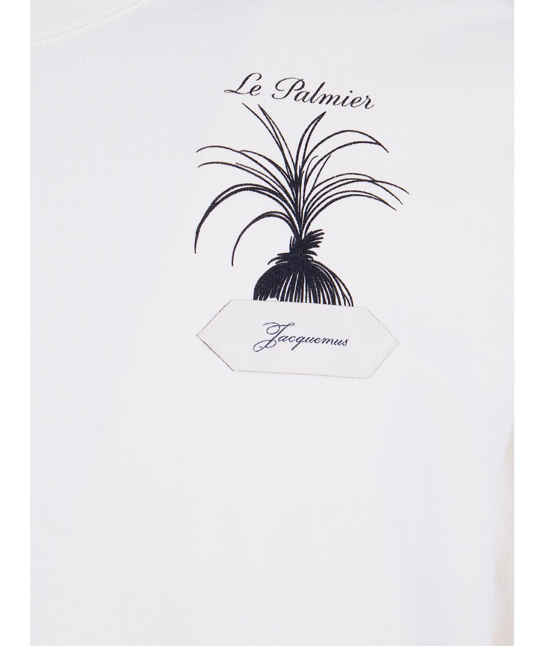 JACQUEMUS Белая хлопковая футболка, фото 3