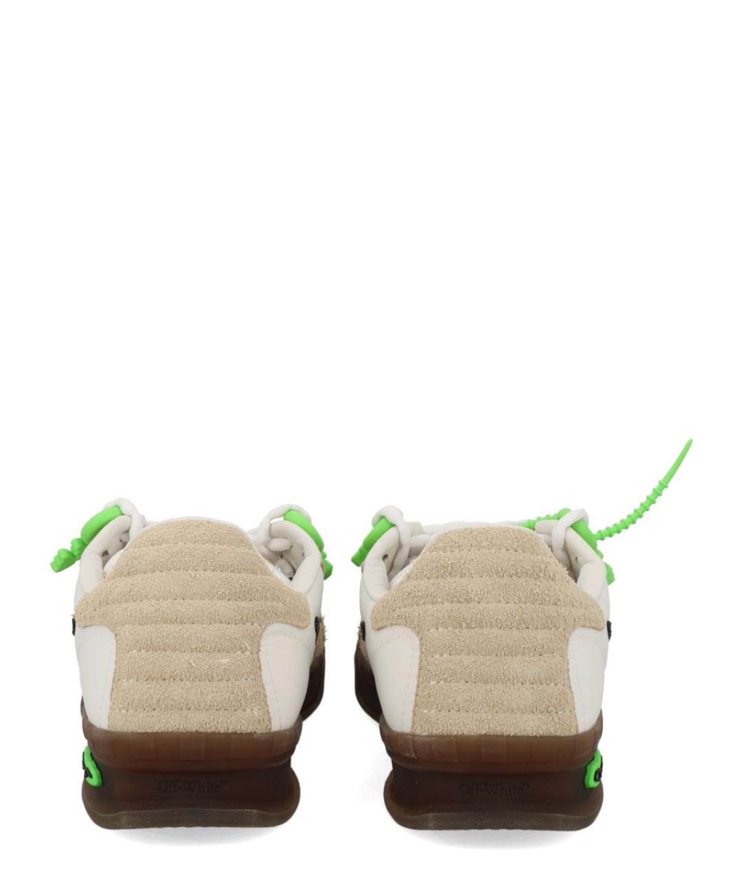 OFF-WHITE Белые кожаные низкие кроссовки / кеды, фото 4