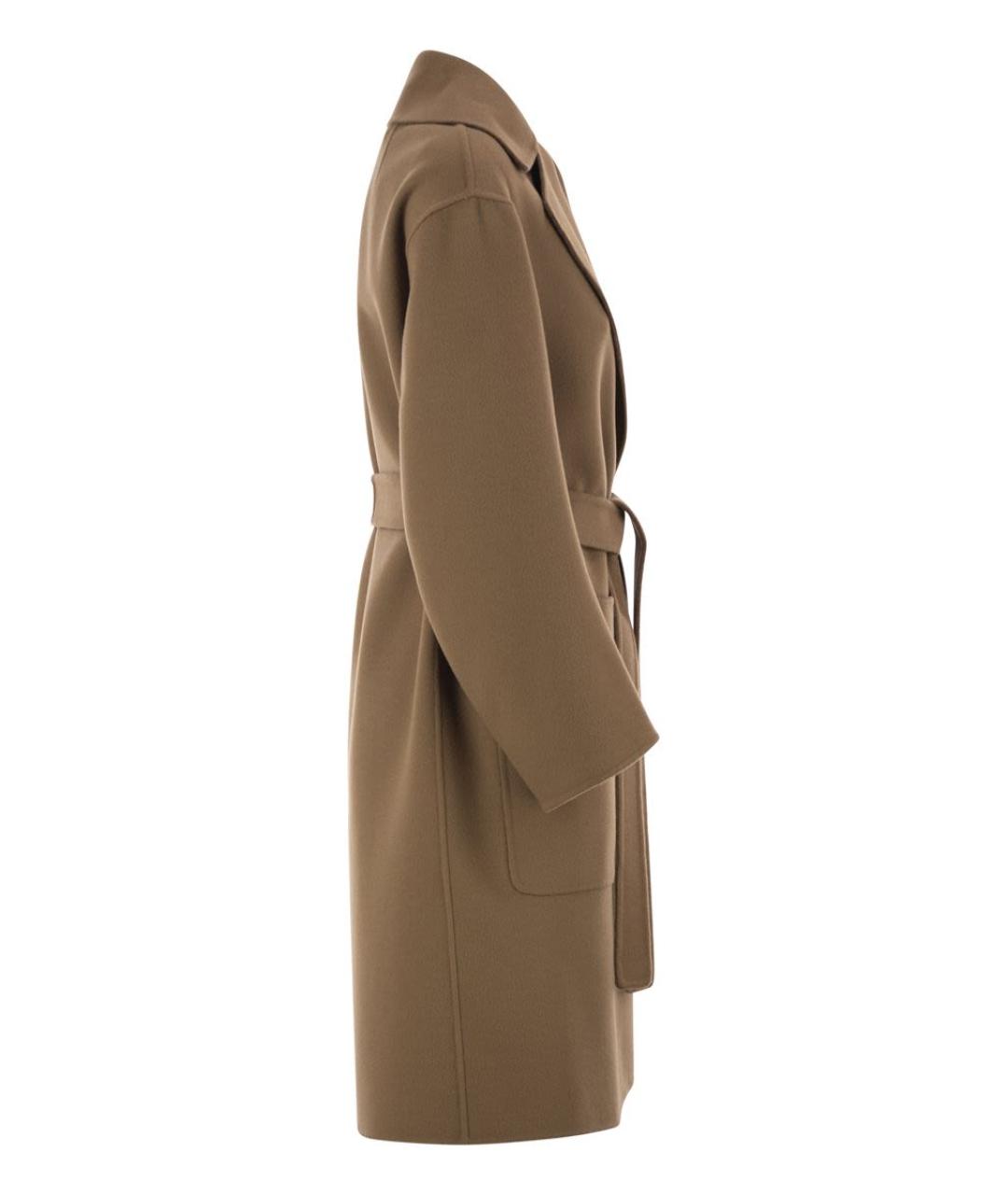 'S MAX MARA Бежевое шерстяное пальто, фото 3