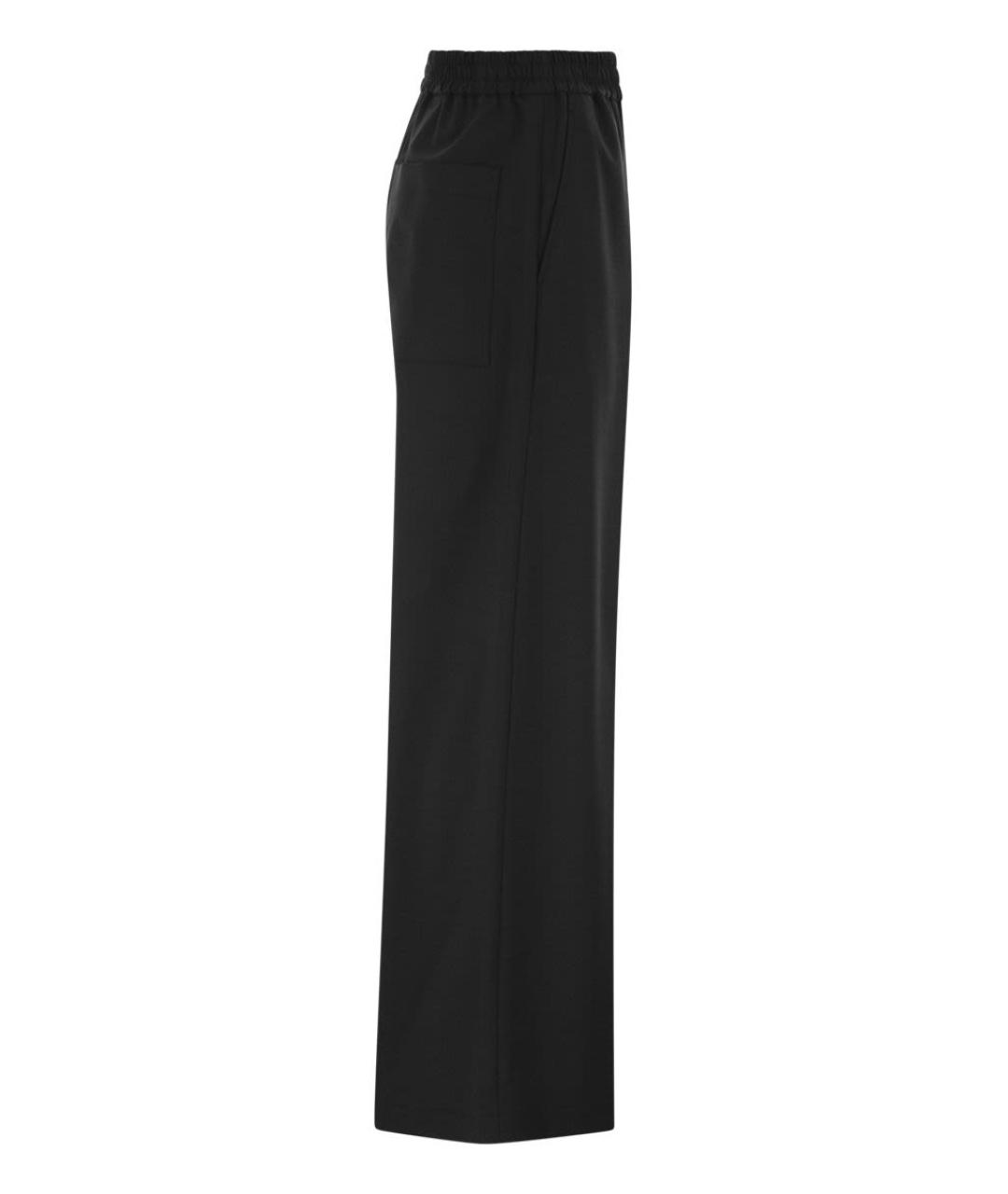 BRUNELLO CUCINELLI Черные шерстяные прямые брюки, фото 3