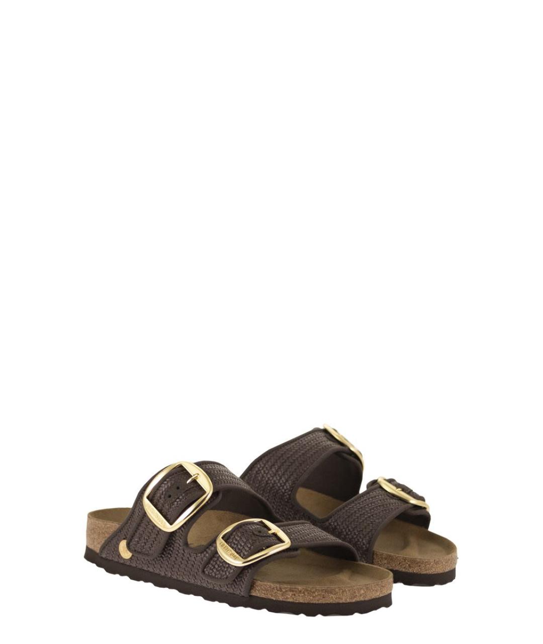 BIRKENSTOCK Коричневые кожаные сандалии, фото 5