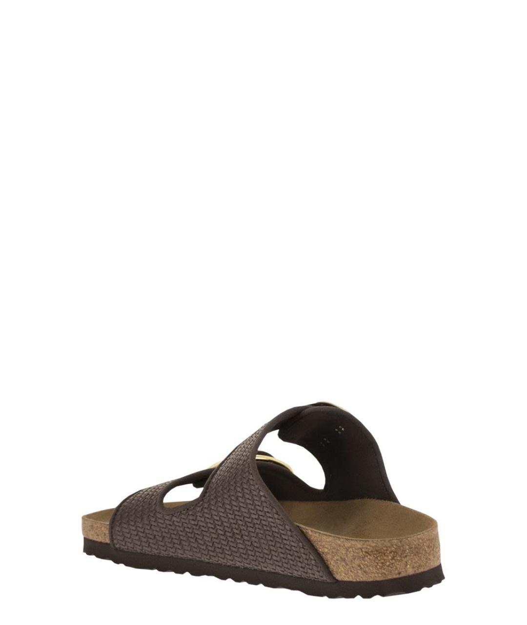 BIRKENSTOCK Коричневые кожаные сандалии, фото 3