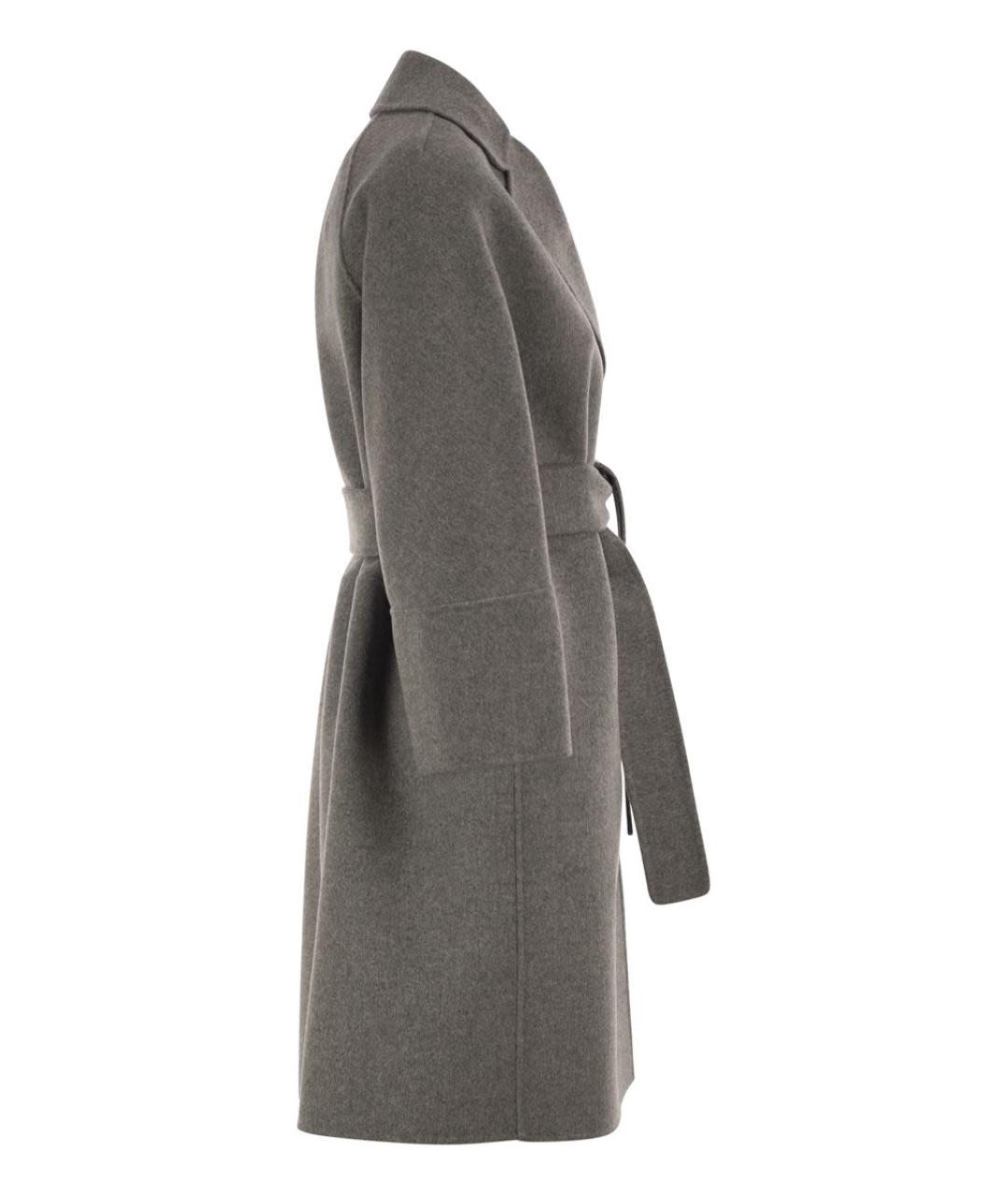 'S MAX MARA Серое шерстяное пальто, фото 3