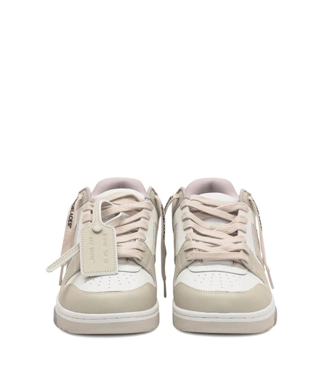 OFF-WHITE Белые синтетические низкие кроссовки / кеды, фото 2