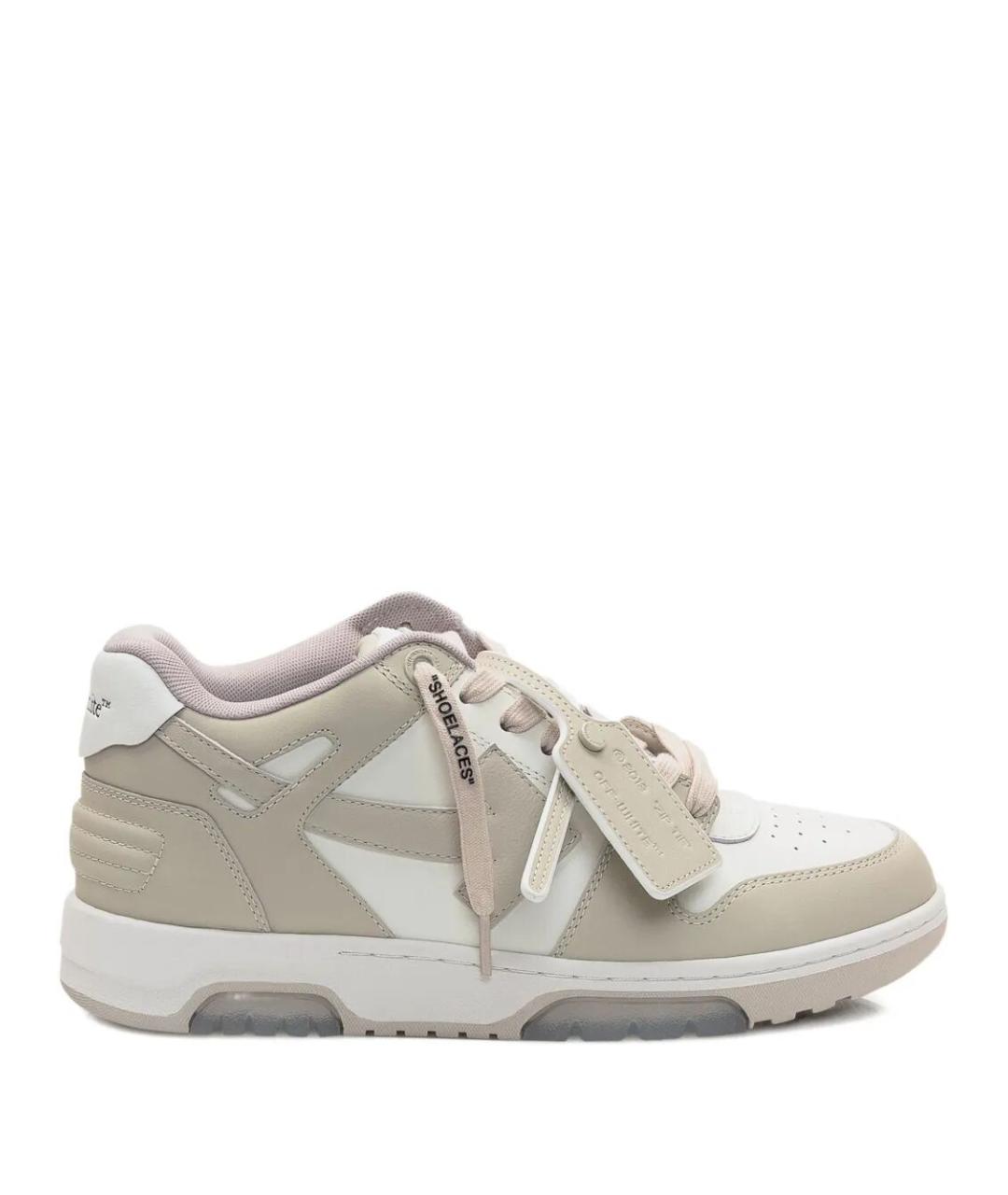 OFF-WHITE Белые синтетические низкие кроссовки / кеды, фото 1