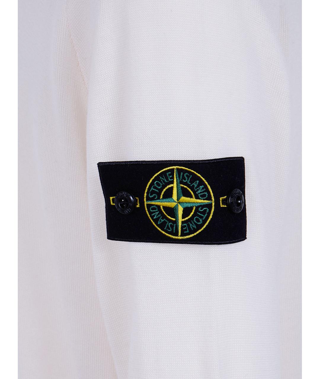 STONE ISLAND Белый шерстяной джемпер / свитер, фото 3