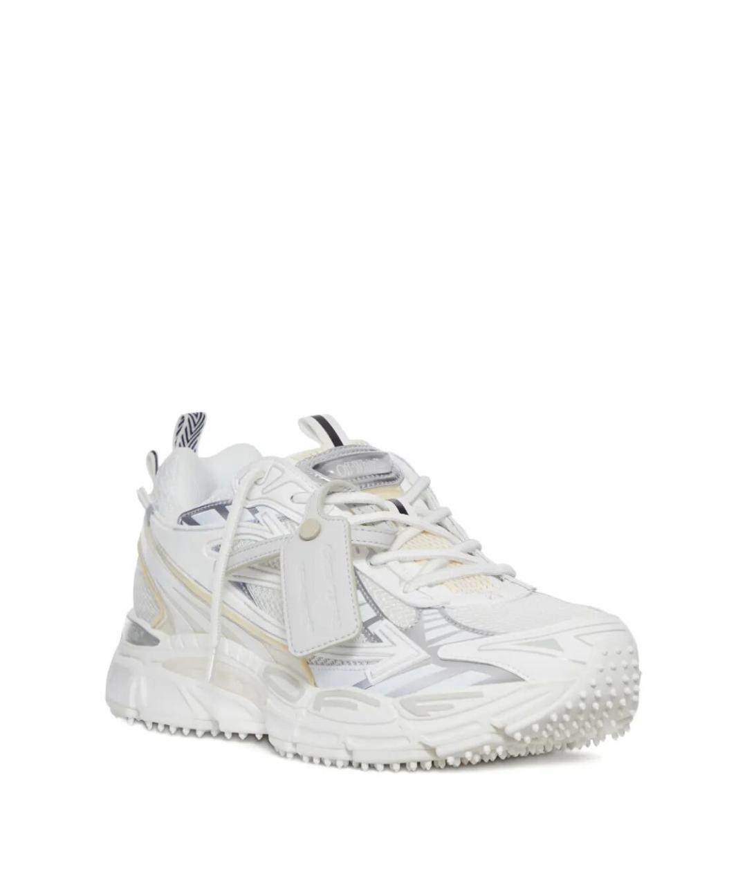 OFF-WHITE Белые синтетические низкие кроссовки / кеды, фото 3