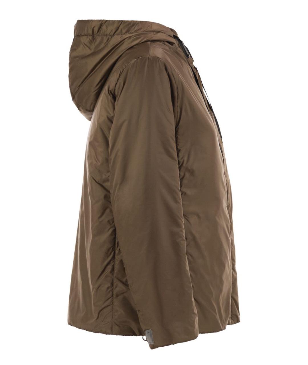 MAX MARA Коричневая полиэстеровая куртка, фото 3