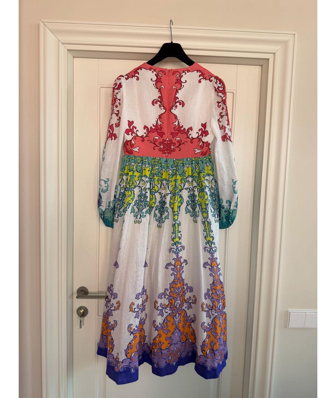 ZIMMERMANN Белое льняное повседневное платье, фото 2