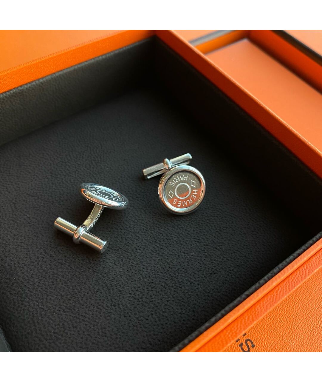 HERMES PRE-OWNED Серебряные серебряные запонки, фото 3