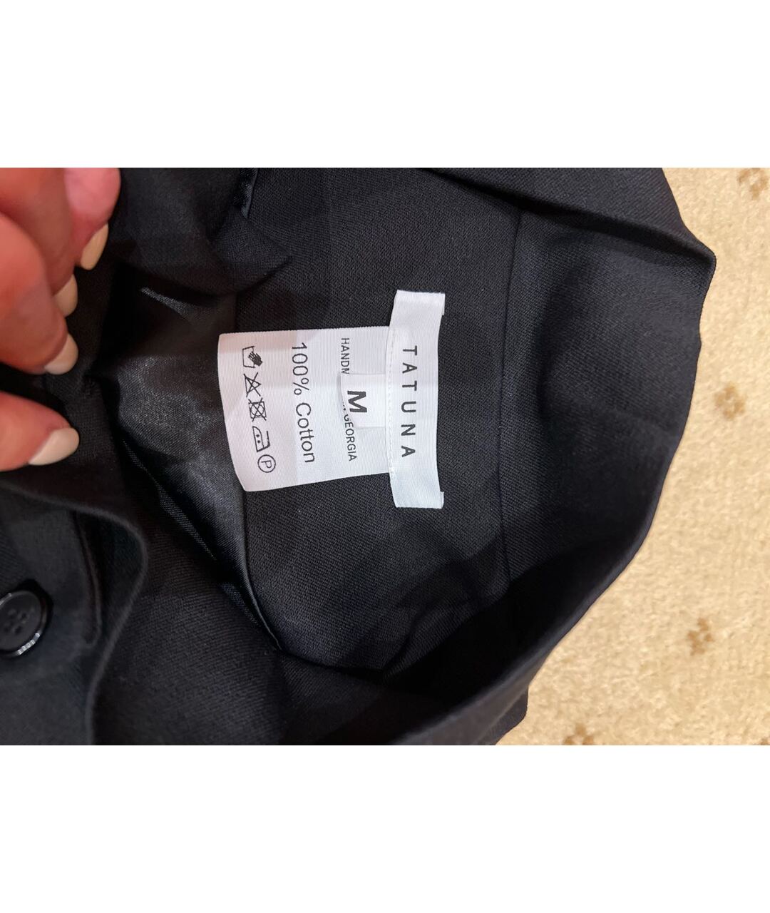 TATUNA NIKOLAISHVILI Черный хлопковый жакет/пиджак, фото 3