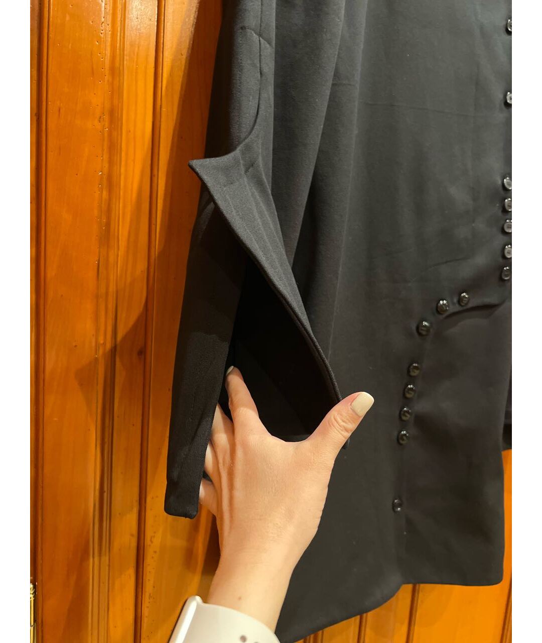 TATUNA NIKOLAISHVILI Черный хлопковый жакет/пиджак, фото 4