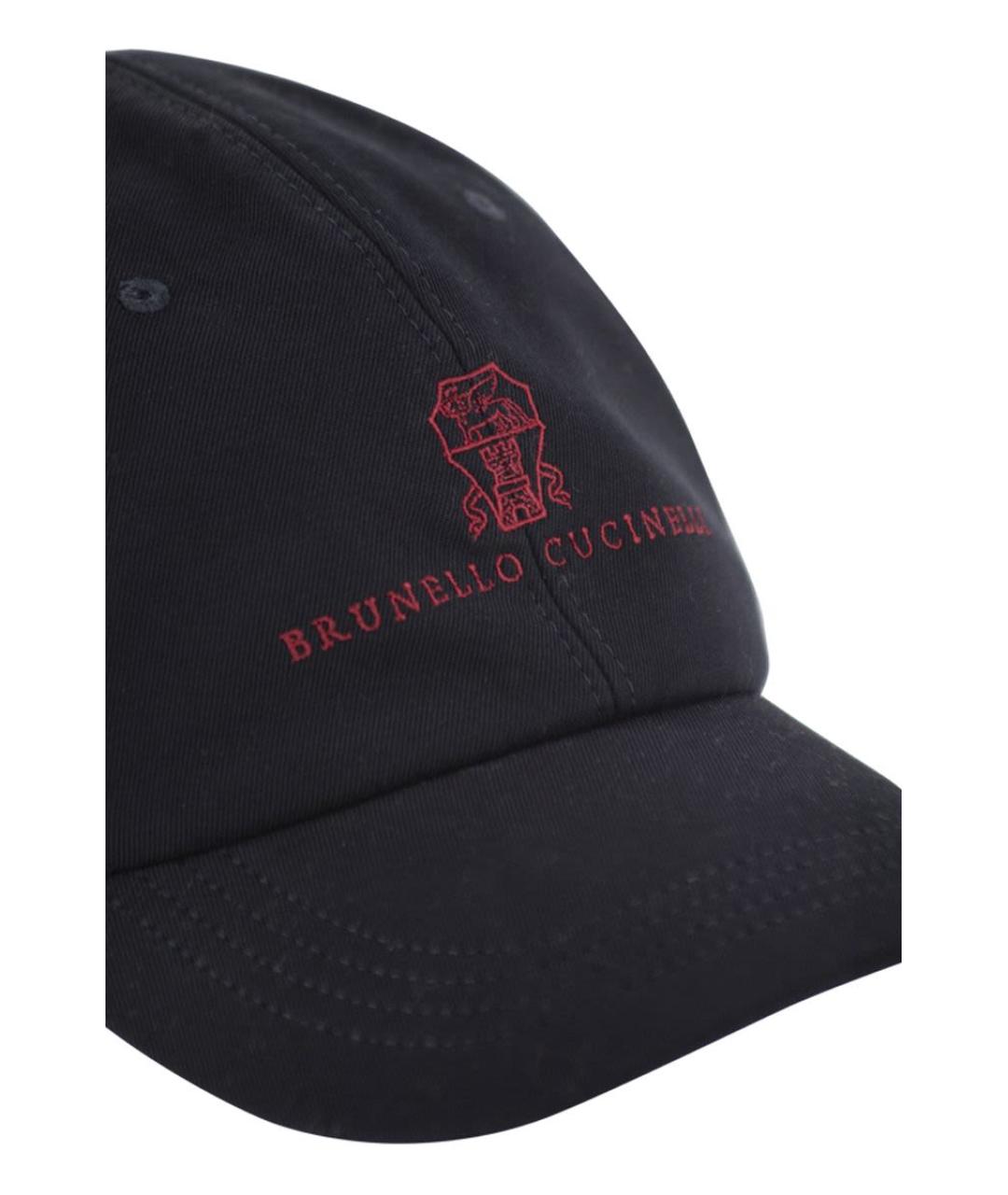 BRUNELLO CUCINELLI Темно-синяя хлопковая кепка/бейсболка, фото 4