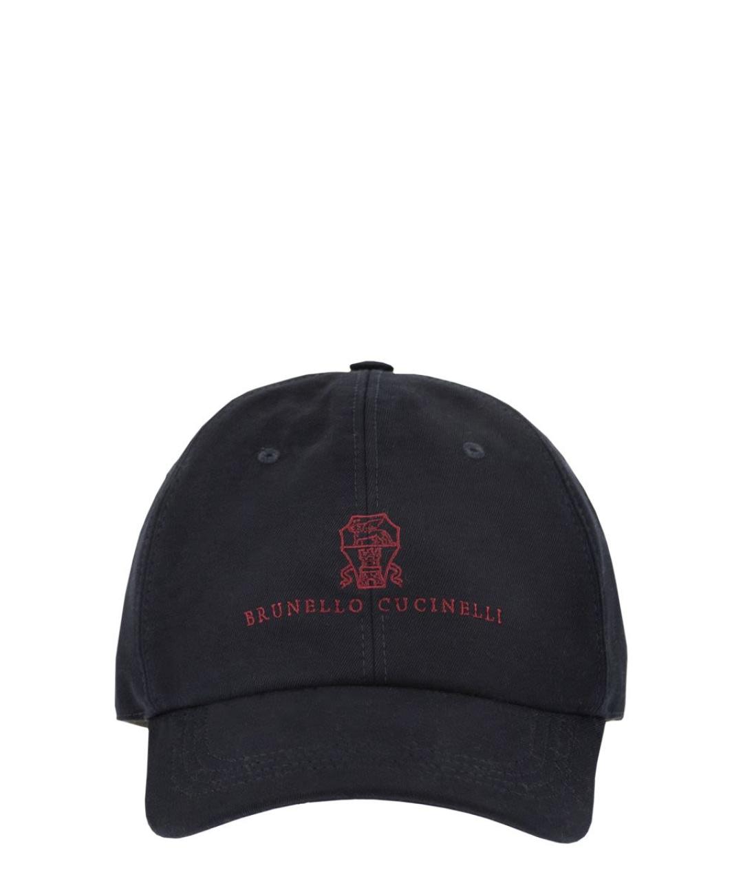 BRUNELLO CUCINELLI Темно-синяя хлопковая кепка/бейсболка, фото 1
