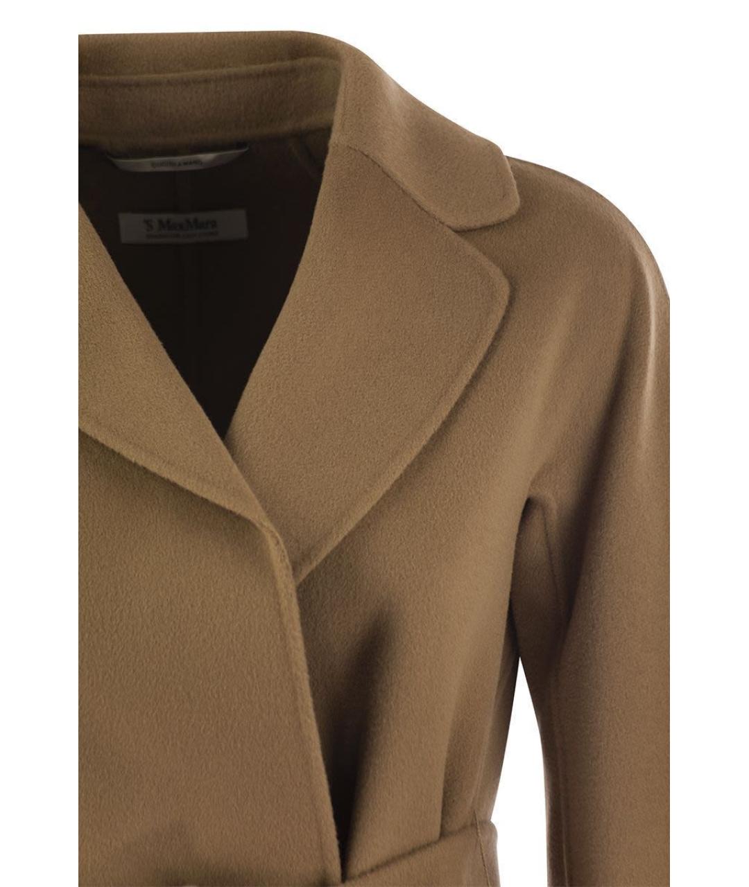 'S MAX MARA Бежевое шерстяное пальто, фото 4