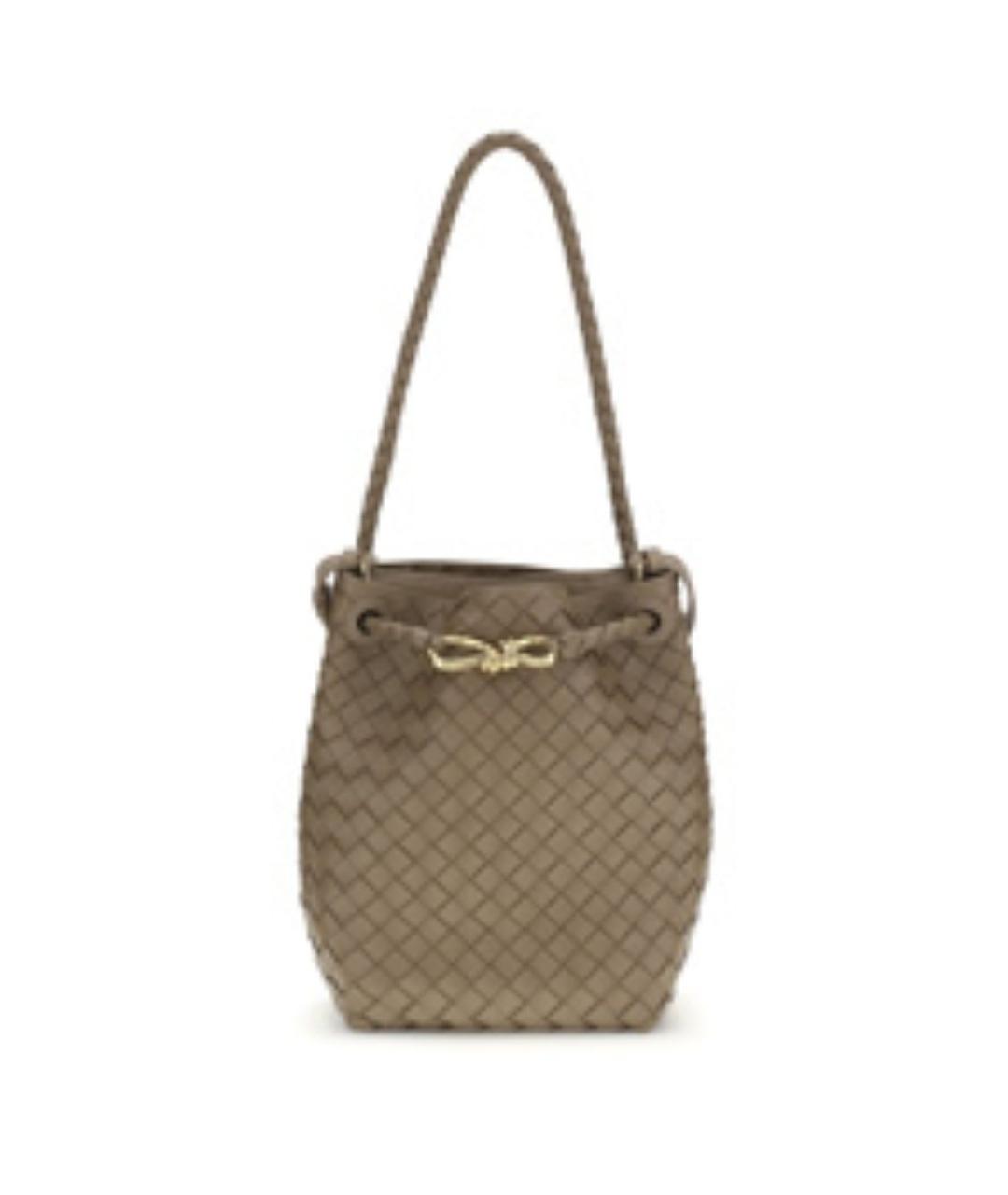 BOTTEGA VENETA Коричневая кожаная сумка через плечо, фото 3